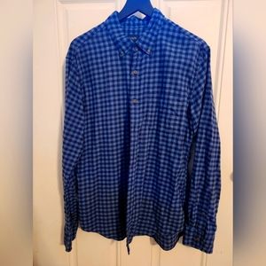 J Crew Blue Buffalo Flannel Men's medium